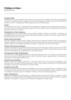 Aperçu - Feuilles d'exercices - Children of Men (fiches de travail en anglais sur le film) - Page de couverture