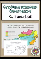 Vorschau - Arbeitsblätter - Großlandschaften Österreichs – Präsentationsfolie mit Arbeitsblatt | Geografie 6.–7. Klasse - Deckblatt