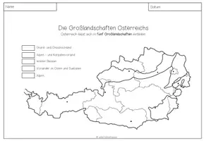 Vorschau - Arbeitsblätter - Großlandschaften Österreichs – Präsentationsfolie mit Arbeitsblatt | Geografie 6.–7. Klasse - Seite 2