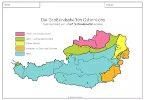 Vorschau - Arbeitsblätter - Großlandschaften Österreichs – Präsentationsfolie mit Arbeitsblatt | Geografie 6.–7. Klasse - Seite 3