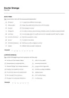 Aperçu - Matériel pour travaux manuels / dessin - Doctor Strange (fiches de travail en anglais sur le film) - Page 1