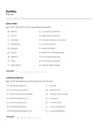 Aperçu - Matériel pour travaux manuels / dessin - Dumbo (fiches de travail en anglais sur le film) - Page 1
