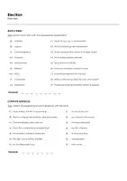 Aperçu - Matériel pour travaux manuels / dessin - Election (fiches de travail en anglais sur le film) - Page 1