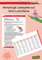 Vorschau - Stundenentwürfe - Mompitzige Lesespiele auf Wort-Laut-Ebene - Deckblatt