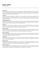 Aperçu - Feuilles d'exercices - Ender's Game (fiches de travail en anglais sur le film) - Page de couverture