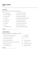 Aperçu - Feuilles d'exercices - Ender's Game (fiches de travail en anglais sur le film) - Page 1