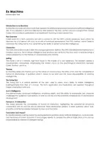 Aperçu - Matériel pour travaux manuels / dessin - Ex Machina (fiches de travail en anglais sur le film) - Page de couverture