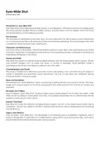 Aperçu - Feuilles d'exercices - Eyes Wide Shut (fiches de travail en anglais sur le film) - Page de couverture