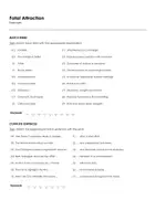 Aperçu - Feuilles d'exercices - Fatal Attraction (fiches de travail en anglais sur le film) - Page 1
