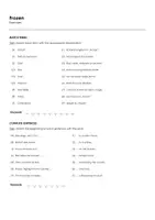 Aperçu - Feuilles d'exercices - Frozen (fiches de travail en anglais sur le film) - Page 1