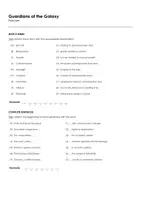Aperçu - Feuilles d'exercices - Guardians of the Galaxy (fiches de travail en anglais sur le film) - Page 1