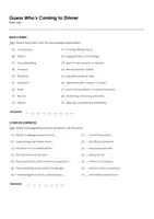 Aperçu - Feuilles d'exercices - Guess Who's Coming to Dinner (fiches de travail en anglais sur le film) - Page 1