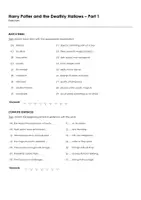 Aperçu - Feuilles d'exercices - Harry Potter and the Deathly Hallows – Part 1 (fiches de travail en anglais sur le film) - Page 1