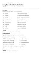 Aperçu - Feuilles d'exercices - Harry Potter And The Goblet of Fire (fiches de travail en anglais sur le film) - Page 1