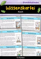 Vorschau - Stationenlernen - Koch - Wissenskartei - Berufe - Deckblatt