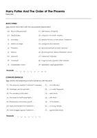 Aperçu - Feuilles d'exercices - Harry Potter And The Order of The Phoenix (fiches de travail en anglais sur le film) - Page 1