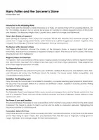 Aperçu - Feuilles d'exercices - Harry Potter and the Sorcerer’s Stone (fiches de travail en anglais sur le film) - Page de couverture