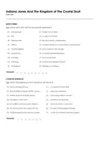 Aperçu - Feuilles d'exercices - Indiana Jones And The Kingdom of The Crystal Skull (fiches de travail en anglais sur le film) - Page 1