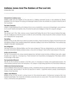 Aperçu - Feuilles d'exercices - Indiana Jones And The Raiders of The Lost Ark (fiches de travail en anglais sur le film) - Page de couverture