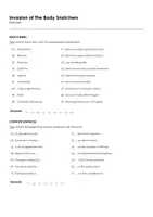 Aperçu - Feuilles d'exercices - Invasion of The Body Snatchers (fiches de travail en anglais sur le film) - Page 1