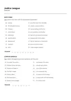Aperçu - Feuilles d'exercices - Justice League (fiches de travail en anglais sur le film) - Page 1