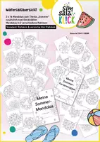 Vorschau - Mal- und Bastelvorlagen - 16 Sommer - Mandalas für die Grundschule (zum Ausmalen) - Seite 1