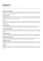 Aperçu - Matériel pour travaux manuels / dessin - Madagascar (fiches de travail en anglais sur le film) - Page de couverture