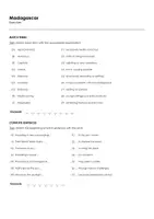 Aperçu - Matériel pour travaux manuels / dessin - Madagascar (fiches de travail en anglais sur le film) - Page 1