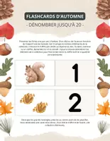 Aperçu - Préparation de séance / Séance complète - Flashcards d'automne Dénombrer jusqu'à 20 +6 fiches d'activités - Page de couverture