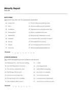 Aperçu - Matériel pour travaux manuels / dessin - Minority Report (fiches de travail en anglais sur le film) - Page 1
