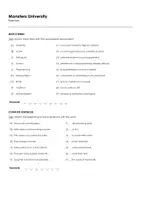Aperçu - Matériel pour travaux manuels / dessin - Monsters University (fiches de travail en anglais sur le film) - Page 1