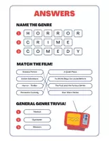Aperçu - Préparation de séance / Séance complète - English Genres of film Quizz +3 fiches d'activités - Page de couverture