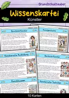 Vorschau - Stationenlernen - Künstler - Wissenskartei - Berufe - Deckblatt