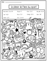 Aperçu - Apprentissages en autonomie - Coloriage de fin d'année (multiplications & classes de mots) - Page 3