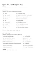 Aperçu - Feuilles d'exercices - Spider-Man - Into the Spider-Verse (fiches de travail en anglais sur le film) - Page 1
