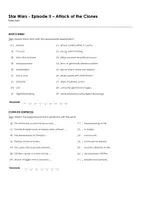 Aperçu - Feuilles d'exercices - Star Wars - Episode II - Attack of the Clones (fiches de travail en anglais sur le film) - Page 1