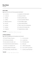 Aperçu - Matériel pour travaux manuels / dessin - The Giver (fiches de travail en anglais sur le film) - Page 1