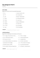 Aperçu - Matériel pour travaux manuels / dessin - The Hangover Part III (fiches de travail en anglais sur le film) - Page 1