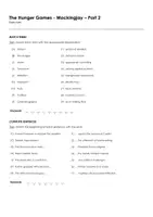Aperçu - Matériel pour travaux manuels / dessin - The Hunger Games - Mockingjay – Part 2 (fiches de travail en anglais sur le film) - Page 1
