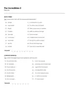 Aperçu - Matériel pour travaux manuels / dessin - The Incredibles 2 (fiches de travail en anglais sur le film) - Page 1