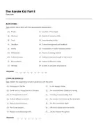 Aperçu - Matériel pour travaux manuels / dessin - The Karate Kid Part II (fiches de travail en anglais sur le film) - Page 1