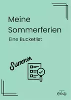 Vorschau - Arbeitsblätter - Bucketlist Sommerferien - Deckblatt