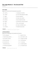 Aperçu - Feuilles d'exercices - The Lego Movie 2 - The Second Part (fiches de travail en anglais sur le film) - Page 1