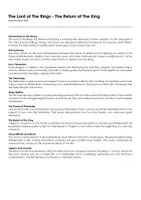 Aperçu - Feuilles d'exercices - The Lord of The Rings - The Return of The King (fiches de travail en anglais sur le film) - Page de couverture