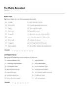 Aperçu - Matériel pour travaux manuels / dessin - The Matrix Reloaded (fiches de travail en anglais sur le film) - Page 1