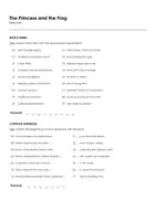 Aperçu - Feuilles d'exercices - The Princess and the Frog (fiches de travail en anglais sur le film) - Page 1