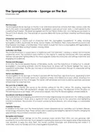 Aperçu - Feuilles d'exercices - The SpongeBob Movie - Sponge on The Run (fiches de travail en anglais sur le film) - Page de couverture