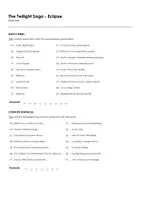 Aperçu - Matériel pour travaux manuels / dessin - The Twilight Saga - Eclipse (fiches de travail en anglais sur le film) - Page 1