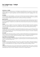Aperçu - Feuilles d'exercices - The Twilight Saga - Twilight (fiches de travail en anglais sur le film) - Page de couverture
