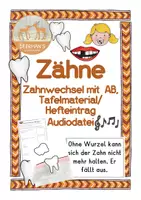 Vorschau - Arbeitsblätter - Zähne Zahnwechsel mit Audiodatei - Deckblatt